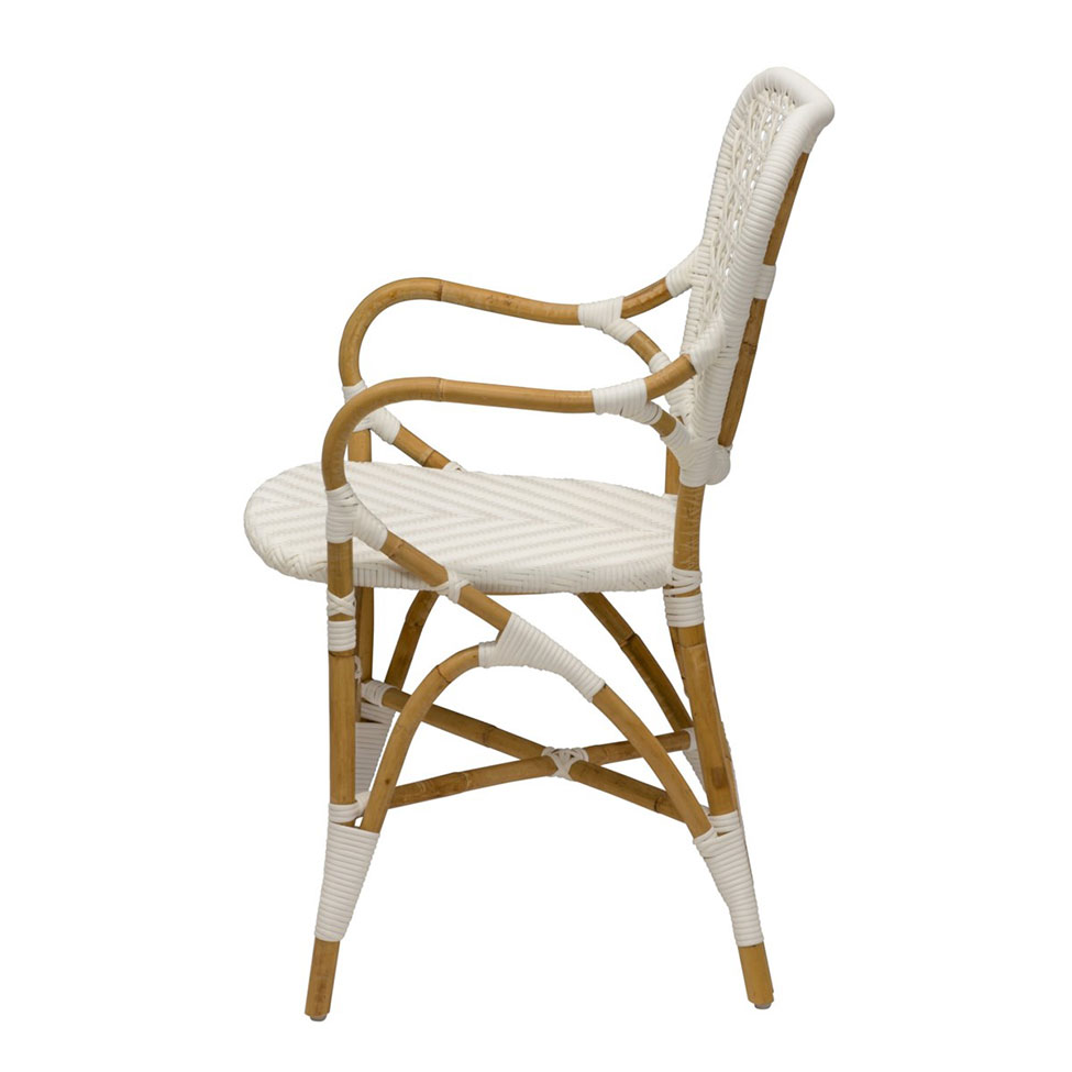 Clemente Arm Chair in Natural/White – Verde Home